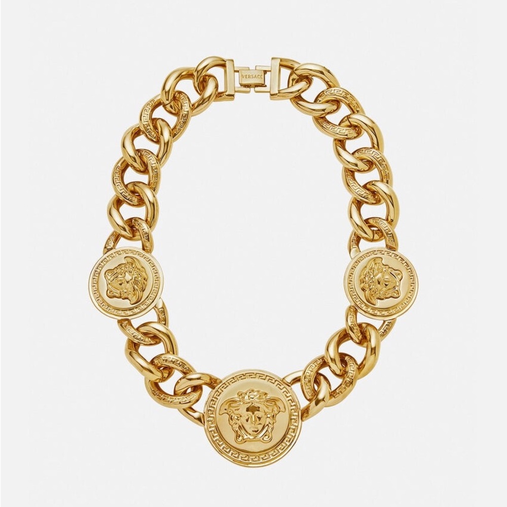Versace Gold Medusa Emblem Necklace